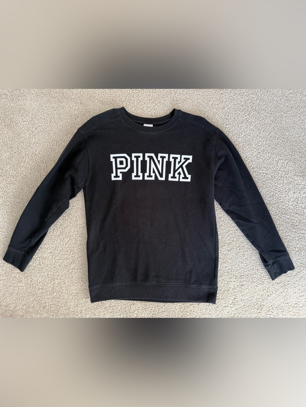 PINK by Victoria's Secret Black Crewneck Sweatshirt